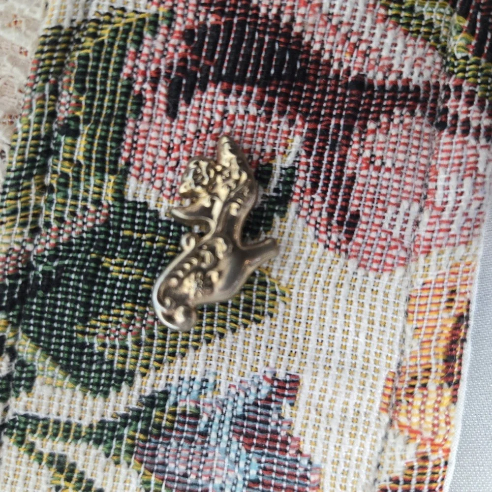 Vintage Tapestry Vest Charm Buttons Artsy Boho Cottage Core Chic | Women's Large